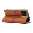 thumbnail image 3 of SaniMore for iPhone 14 Pro Max 6.7" 2022 Case [Magnetic Flip Full Protecetive Cover] Card Cash Pokcet + Kickstand + Retro Wear-resisitant PU Leather + Shockproof TPU Inner Business Shell, Brown, 3 of 9