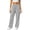 Gray, variant on Annhoo Women Straight Leg Pants Elastic High Waist Seamed Panel Loose Trousers with Pockets Outdoor Athletic Pant