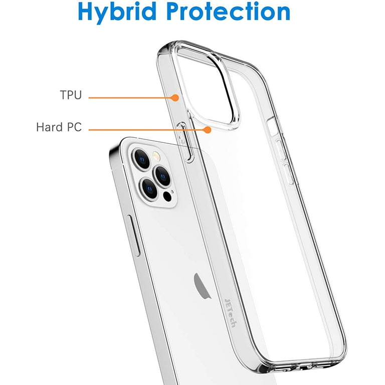 JETech Case for iPhone 12 Pro Max 6.7-Inch, Shockproof Bumper Cover,  Anti-Scratch Clear Back (HD Clear) 