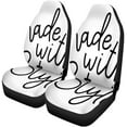 thumbnail image 2 of RYLABLUE Set of 2 Car Seat Covers Chic Made Inspirational Modern Lettering Black on Abstract Pastel Universal Auto Front Seats Protector Fits for Car,SUV Sedan,Truck, 2 of 5
