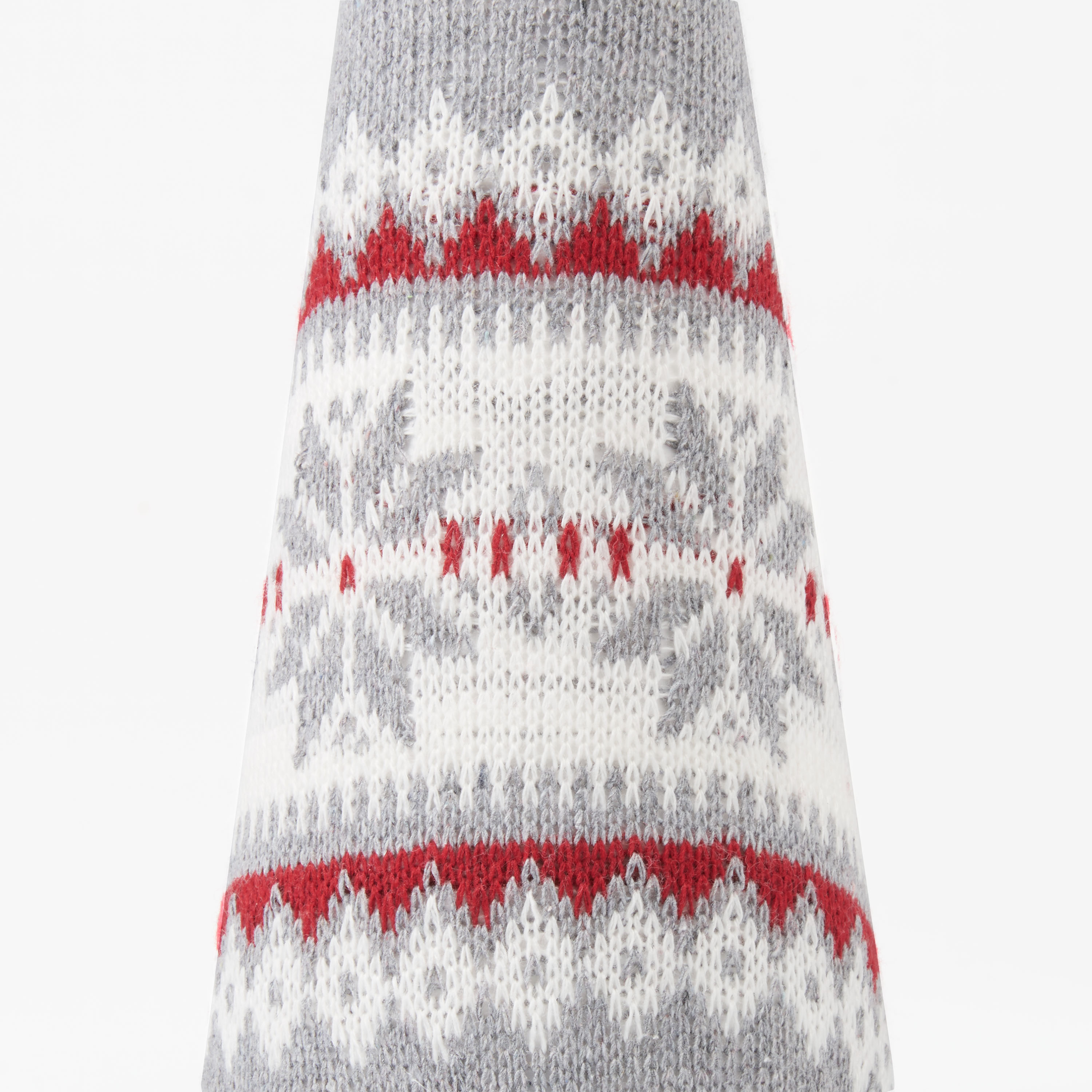 Holiday Time Fair Isle Cone Tree, Red, 4"