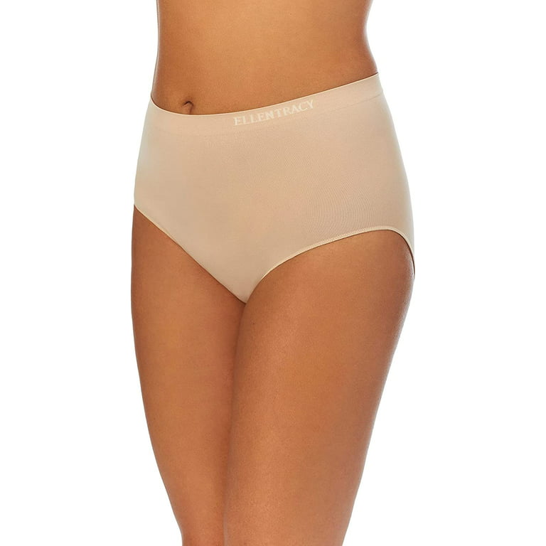 Ellen Tracy Seamless Flawless Fit Hi Cut Brief Panty (pack Of 6