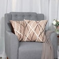 thumbnail image 2 of PiccoCasa 2 Pack Polyester Cushion Covers Stylish Simplicity Sofa Throw Pillowcases, 17"x17" Camel, 2 of 7