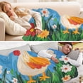 thumbnail image 5 of 70x55 Inches Glow in The Dark Blanket Cozy Throw Camping Blankets for Home and Outdoor Use Cute Rooster, 5 of 8