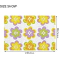 thumbnail image 3 of Dreamtimes Yellow Flowers Bathroom Rug Set 2PCS Ultra Soft Bath Rugs, Non Slip Absorbent Shaggy Bath Mat Set with U-Shaped Toilet Mat (17.3"x13.4"& 23.6"x15.7"), 3 of 6