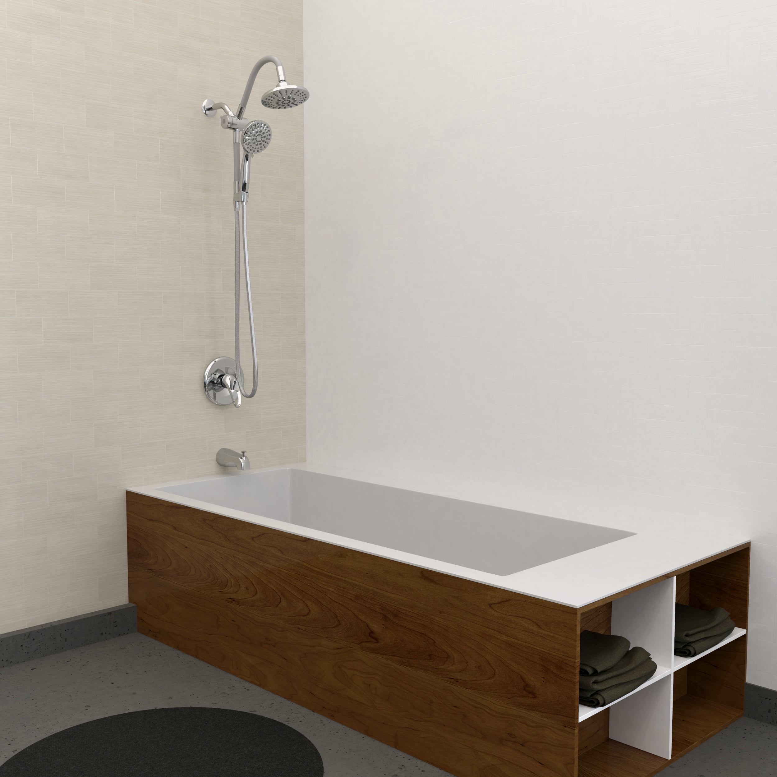 Belanger SYM022CP Retrofit Shower Head and Hand Shower System, Polished Chrome