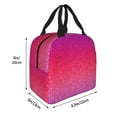 thumbnail image 2 of Bingfone Light Purple Glitter Print Lunch Bag Insulated Lunch Box, Small Leakproof Cooler Food Lunch Containers Reusable High Capacity Lunch Tote Bags for Work, Travel, Outdoor, 2 of 5