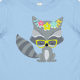 thumbnail image 4 of Inktastic Hipster Raccoon, Raccoon With Glasses, Flowers Boys or Girls Baby T-Shirt, 4 of 5