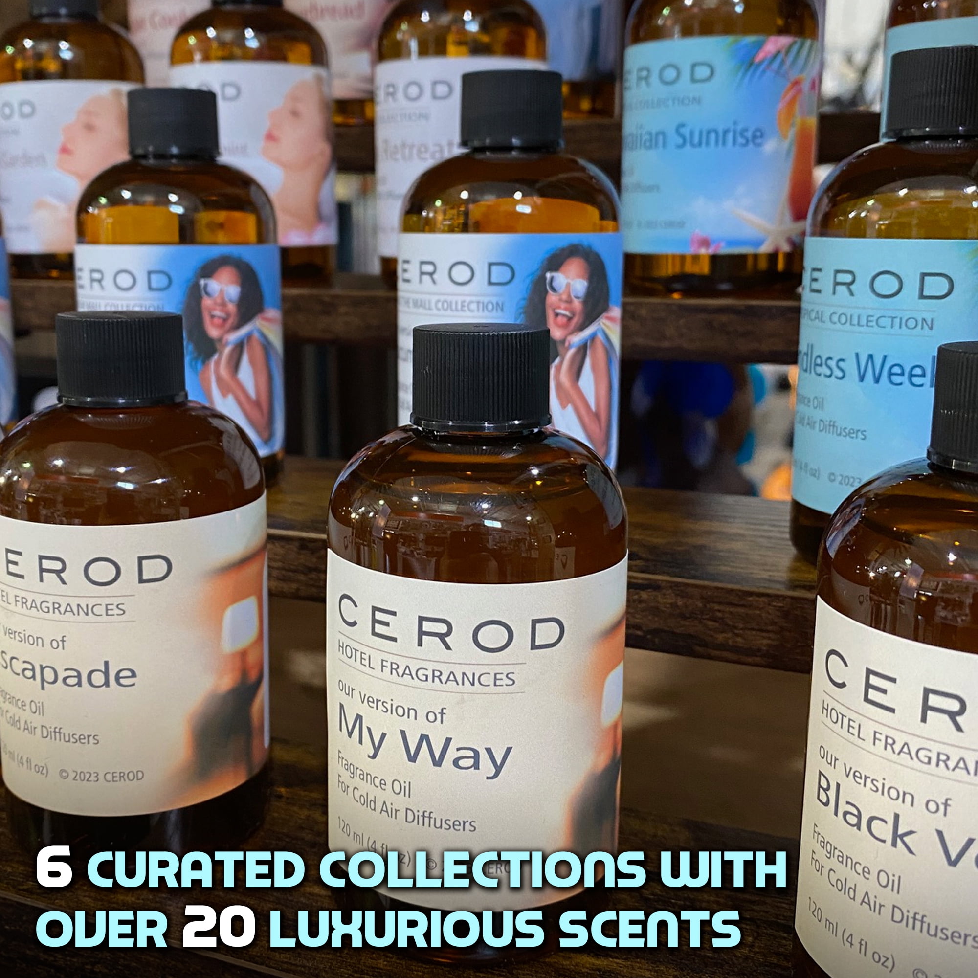 CEROD – Spa Collection Scents Set (3) - Diffuser Oil for Cold Air Waterless Diffusers -Eucalyptus Spearmint, Bamboo Garden, Spa Retreat - Aromatherapy Essential Oil Scents for Home & Office (3)