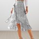 thumbnail image 2 of Faldas Midi De Verano Faldas midi divididas irregulares para mujer Falda bohemia con estampado floral de gasa (Blanco XL) Cgtredaw para Mujer Blanco T XL, 2 of 5