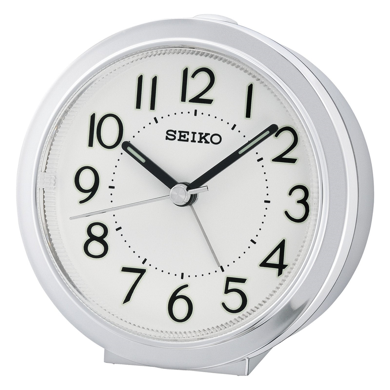 Seiko Bedside Ascending Beep Alarm Clock,Blue/Green/Pink,LED Light,Snooze Button 