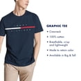thumbnail image 3 of Camiseta Tommy Hilfiger de manga corta con logotipo negro azabache para hombre, 3 of 3