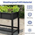 thumbnail image 5 of ModFusion Raised Garden Bed, 400lb Capacity, Weather Resistant Poly Wood, Adjustable Wheels, Legs, 46.5" Width, 5 of 6