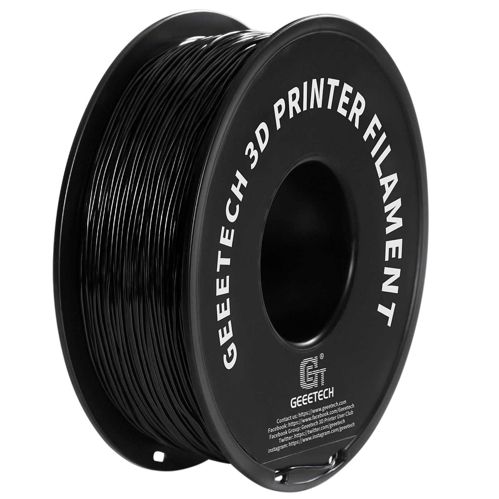 Geeetech TPU 1.75mm Flexible Soft Filament Black, 10kg Spool (22 lbs.), Dimensional Accuracy +/- 0.03 mm