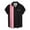 AN16-Pink, variant on Lumtrix Men's Vintage Bowling Shirts 1950s Casual Short Sleeve Button Up Contrast Shirt Trendy Beach Summer Shirts with Pocket Dark Blue 3XL