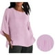 thumbnail image 2 of Vestidos Casuales Para Mujer, Blusas De Mujer De Moda Camiseta de lino con cuello y botones para mujer, informal, de manga larga, para el hogar, 2 of 9
