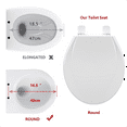 thumbnail image 3 of Slow-Close Elongated Toilet Seat with Built-in Potty Training Child Seat, Easy Installation & Cleaning, Stain-Resistant White PP Material for Family Use, 3 of 7