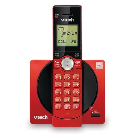 VTech CS6919-16 DECT 6.0 Cordless Phone with Caller ID and Handset Speakerphone, Red