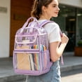 thumbnail image 5 of HOZVOMI Transparent Waterproof Backpack for Travel, School, and Daily Use with Comfortable Straps and Multi-Compartment Storage, 5 of 5