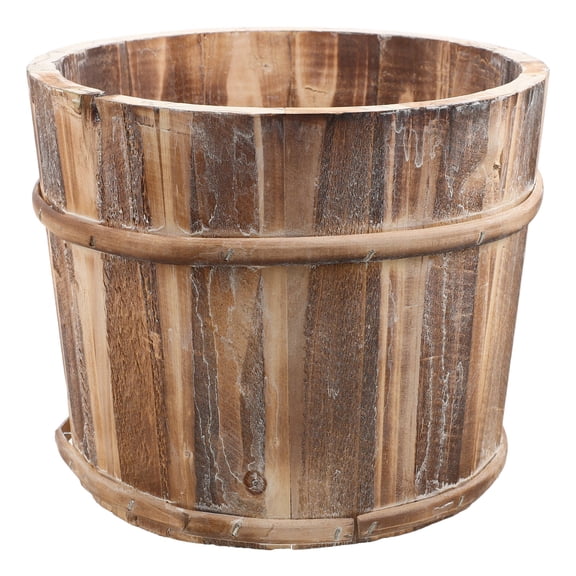 LOLIPPYY Brown Wood Flower Pot for Succulent Arrangement Decorative Rustic Planter Box