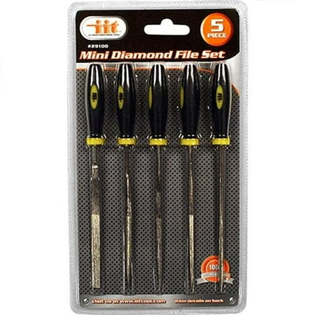

IIT 29100 5-Pc. Mini Diamond File Set Smooths Shapes Files Ceramic Marble Plastics Metals