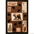 thumbnail image 2 of Brown Bear Wildlife Nature Paw Prints Fishing Rod Area Rug (3' 9" x 5' 1"), 2 of 7