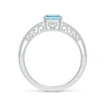 thumbnail image 2 of ANGARA Natural 1.35 ct Aquamarine Solitaire Engagement Ring with Milgrain in 14K White Gold for Women (Size-8x6mm) | March Birthstone, Anniversary, Jewelry Gift for Women | Natural Aquamarine Ring, 2 of 12