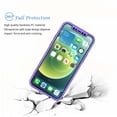 thumbnail image 2 of iPhone 12 Pro Max Case, iPhone 12 Pro Max (6.7 inch) Case Sturdy, Hard Plastic Case 360 Full Body Shockproof Protection With Tempered Glass Screen Protector Case for iPhone 12 Pro Max -Purple, 2 of 8