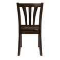 thumbnail image 3 of CorLiving Dillon Cappuccino Solid Wood Dining Chairs Set of 2 with High Slatted Backs - Kitchen & Dining Room Chairs, Table Chairs for Dining Room, Kitchen & Dinning Area, 3 of 11