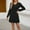 Black, variant on Womens V Neck Fall Dresses Long Sleeve Casual Sweater Short Dress Fashion Clothes Casual Knee Length Dresses for Women Cut Loose Dress Petite Dress Dress for Summer Wrap Dress T Shirt Dress for Women