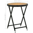 thumbnail image 2 of vidaXL Tea Table Black PE Rattan Small Foldable Tea Table Round, 2 of 6