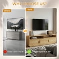thumbnail image 6 of Ktaxon Mid-Century TV Stand with LED Light, 63" Wood Fluted Entertainment Center Storage Cabinet with 3 Doors & 2 Open Shelves, Media Console for Bedroom, Living Room, Light Walnut, 6 of 8