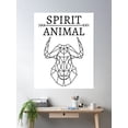 thumbnail image 2 of Spirit Animal - Wildebeest - Polygonal Poster Wall Art, Modern Wall Decor For Living Room Bedroom, 8x12 UNFRAMED, 2 of 3