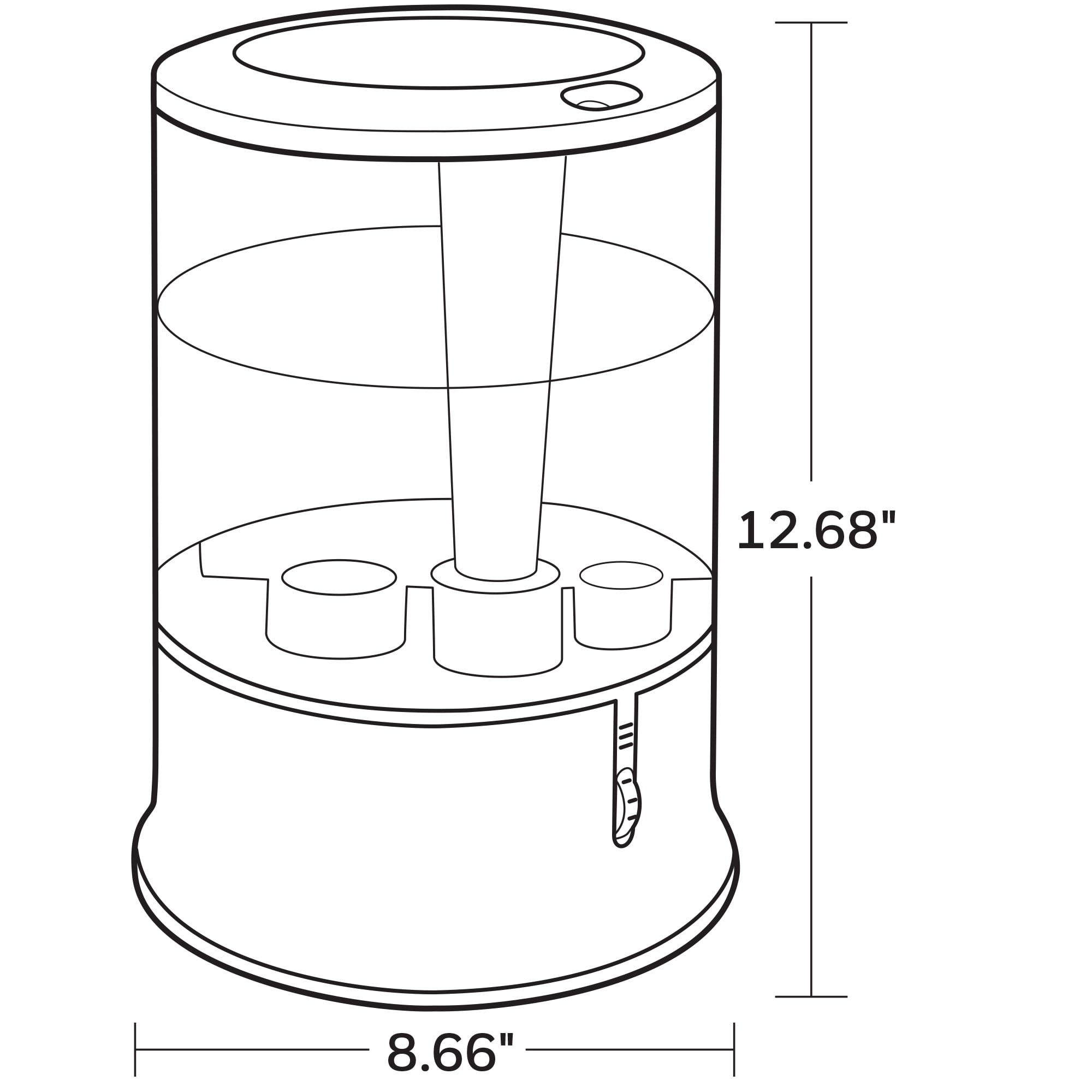 Honeywell Ultra Quiet Cool Mist Humidifier, 400 Sq Ft Coverage, Black, Model HUL233B