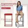 thumbnail image 5 of Furmax 30" Upholstered Counter Stool Bar Stool with Footrest, Brown, 5 of 7