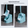 thumbnail image 3 of Yuarrent Juego de escobillas de baño de doble cara, 2 uds., depurador de limpieza de plástico que ahorra trabajo, cepillos curvos portátiles para Suministros de limpieza para el hogar Azul Yuarrent HA081639-01, 3 of 6