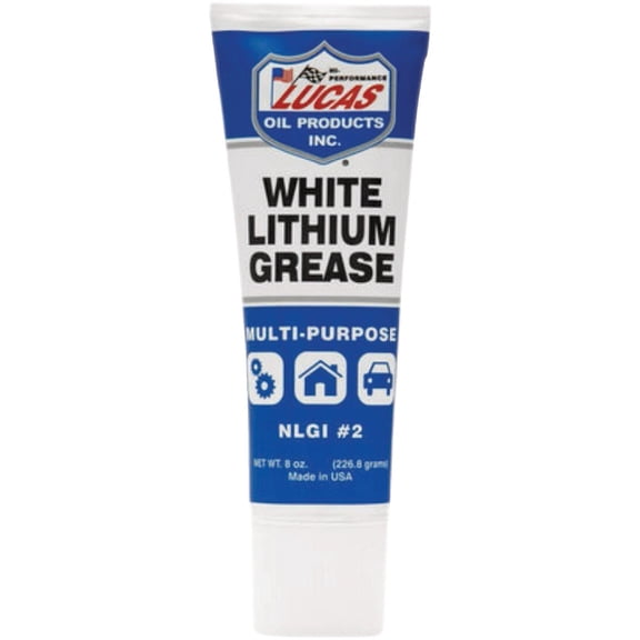 2-pack Lucas Oil White Lithium Grease Tube - 8 oz - 2 Pack — Residential Use, Standard Application