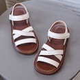 thumbnail image 6 of UAYOTSE Big Girls Sandals Open Toe Adjustable Strap Flat Dress Sandals Elegant for Wedding Events,Sizes 11, 6 of 6