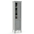 thumbnail image 1 of Giantex Armoire de Salle de Bain Haute de Rangement, Armoire Étroite au Sol avec Tablette Ajustable, Gris, 1 of 7