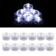 thumbnail image 3 of 12 luces LED sumergibles, velas de té impermeables, lámpara decorativa subacuática hermética, velas de té para mesa de boda. blanco, 3 of 9
