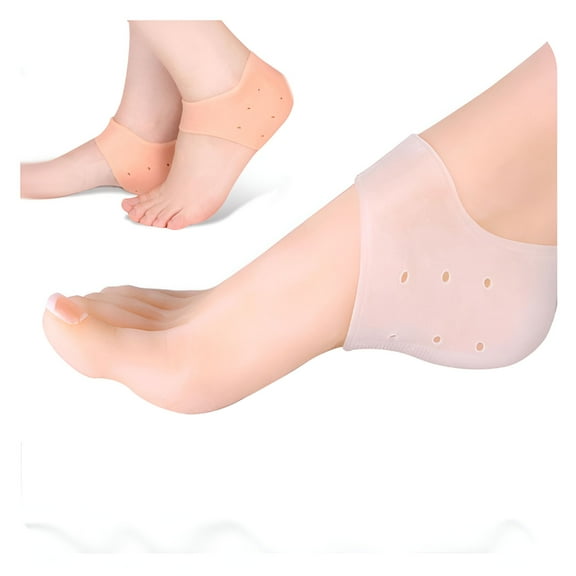 TELOLY Silicone Heel Protector,Strong and Breathable Heel Protectors,Heel Cups for Heel Pain Relief,Plantar Fasciitis Support,Blister,Spur Relief