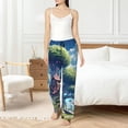 thumbnail image 4 of Salouo Fantasy Treehouse Planet Scene Print Women's Pajama Pants Casual Loose Sweatpants PJs Flowy Pants Drawstring Palazzo for Women Wide Leg Pants Lounge Pajama -XX-Large, 4 of 8