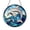 Acrylic 3.5 Inch, variant on Dolphin Stained Glass Panel Circular Window Hanging Featuring Dolphin with Ocean Wave Scene Decorative Glass Art for Home Interior Window Display