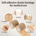 thumbnail image 3 of Self Adhesive Bandage Medical Tape Elastic Bandages Flexible Breathable First Aid Nonwoven Roll Stretching Exercise, Ankle Sprains and Swelling,Sports 2" x 5 Yards,12 Pack, 3 of 5