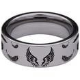 thumbnail image 4 of Angel Feathers Tungsten Carbide Ring, 4 of 9