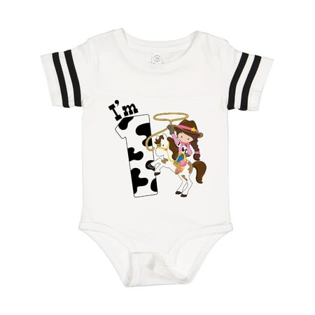 

Inktastic I m One-cowgirl Riding Horse Birthday Gift Baby Girl Bodysuit