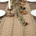 thumbnail image 3 of Boho Table Runner Jute Woven Farmhouse for Thanksgiving Christmas Home Decor 12x71 Inch, 3 of 5