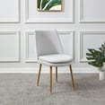 thumbnail image 6 of SAFAVIEH Couture Rynaldo Modern Velvet Solid Dining Chair, Cream/Gold, 6 of 7