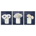 thumbnail image 4 of Stupell Industries Farmhouse Flower Bouquets Navy Blue White Painting Framed Wall Art Design by James Wiens, 3 Piece, 11" x 14", Gray Framed, 4 of 5