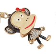 thumbnail image 1 of Monkey Keychain Hand Made Cute Cartoon Little Monkey Animal Luxury Rhinestone Alloy Keychain, 1 of 3